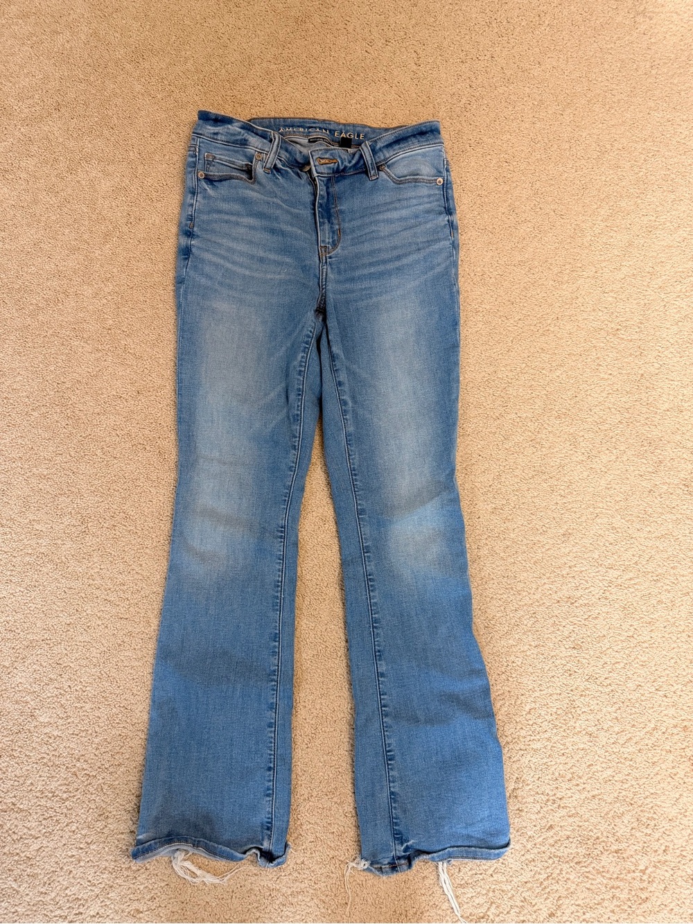 American Eagle Outfitters Light Blue High rise Skinny kick jeans